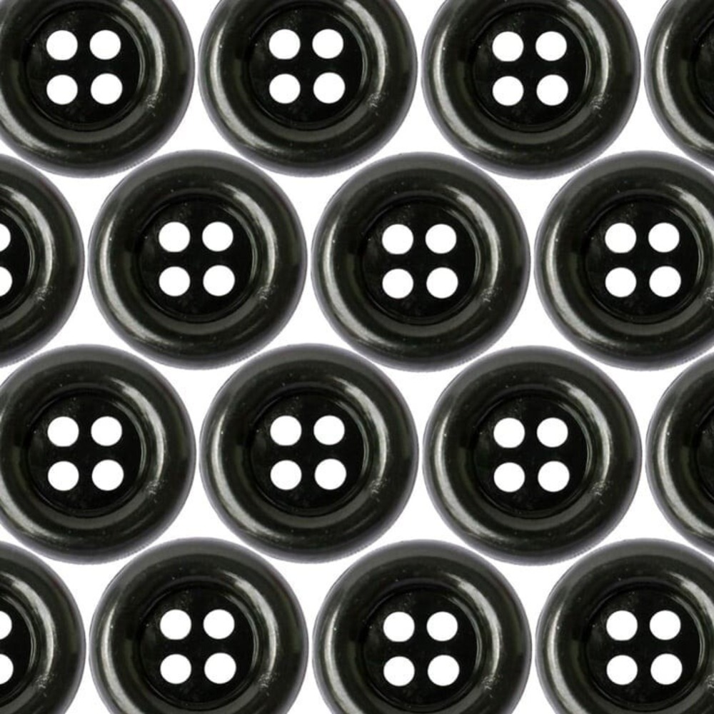 New Large Size Bold Black Buttons Pack of 19 for arts & crafting Retail $ 10
